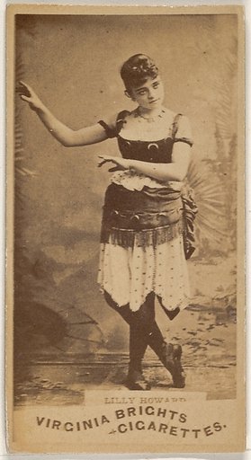 Lilly Howard, from the Actors and Actresses series (N45, Type 1) for Virginia Brights Cigarettes