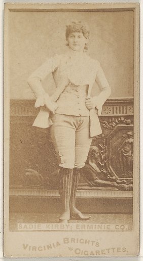 Sadie Kirby, Erminie Co., from the Actors and Actresses series (N45, Type 1) for Virginia Brights Cigarettes