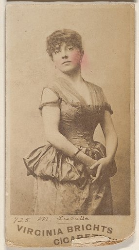 Card 725, M. Lucette, from the Actors and Actresses series (N45, Type 1) for Virginia Brights Cigarettes