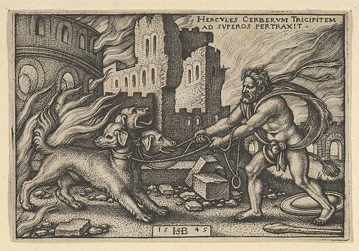 Hercules Capturing Cerberus, from "The Labors of Hercules"