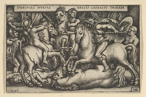 Hercules Fighting Against the Trojans, from "The Labors of Hercules"