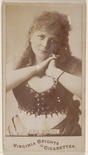 Laura Moore, from the Actors and Actresses series (N45, Type 1) for Virginia Brights Cigarettes