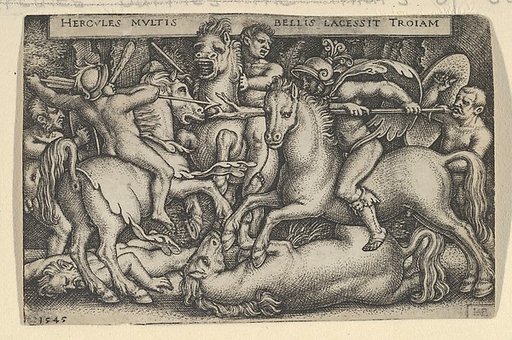 Hercules Fighting Against the Trojans, from "The Labors of Hercules"