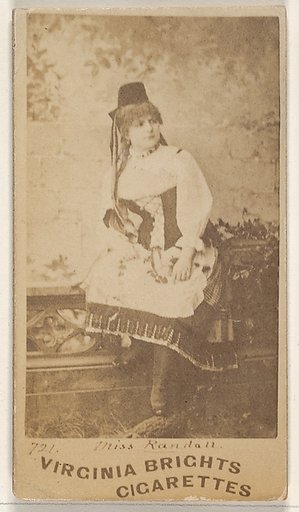 Card 721, Miss Randall, from the Actors and Actresses series (N45, Type 1) for Virginia Brights Cigarettes