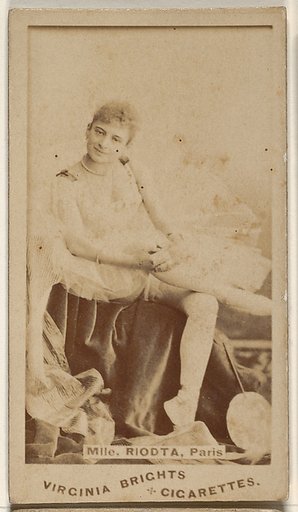 Mlle. Riodta, Paris, from the Actors and Actresses series (N45, Type 1) for Virginia Brights Cigarettes
