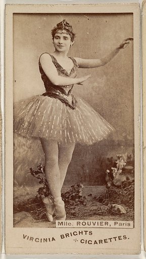 Mlle. Rouvier, Paris, from the Actors and Actresses series (N45, Type 1) for Virginia Brights Cigarettes