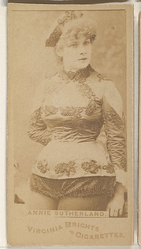 Annie Sutherland, from the Actors and Actresses series (N45, Type 1) for Virginia Brights Cigarettes