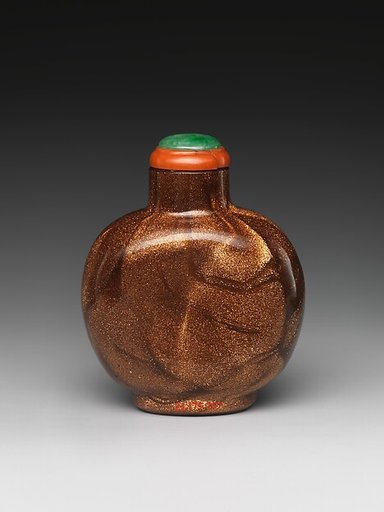 Snuff Bottle with Gold Sparkles