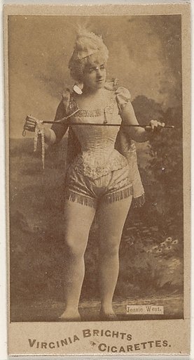 Jessie West, from the Actors and Actresses series (N45, Type 1) for Virginia Brights Cigarettes