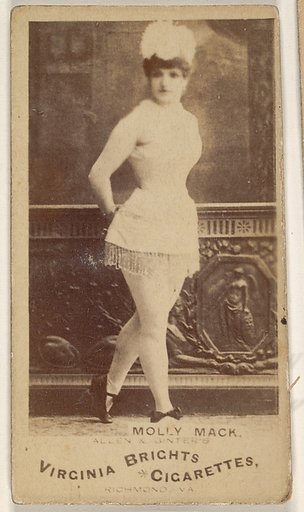 Molly Mack, from the Actors and Actresses series (N45, Type 1) for Virginia Brights Cigarettes