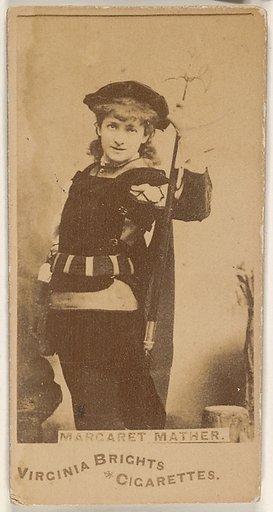 Margaret Mather, from the Actors and Actresses series (N45, Type 1) for Virginia Brights Cigarettes