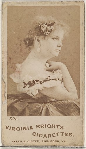 Card 301, from the Actors and Actresses series (N45, Type 5) for Virginia Brights Cigarettes