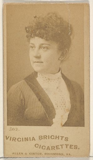 Card 302, from the Actors and Actresses series (N45, Type 5) for Virginia Brights Cigarettes
