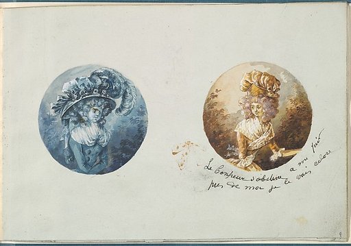 Two Costume Designs or Portrait Types