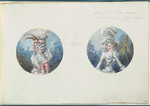 Two Costume Designs or Portrait Types