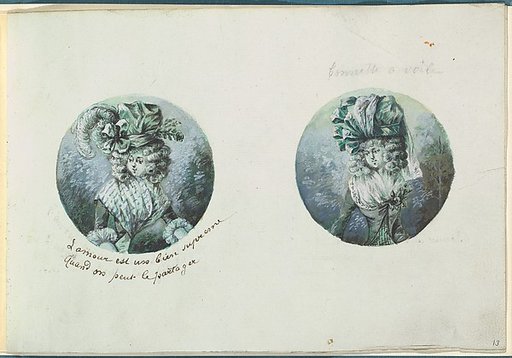 Two Costume Designs or Portrait Types