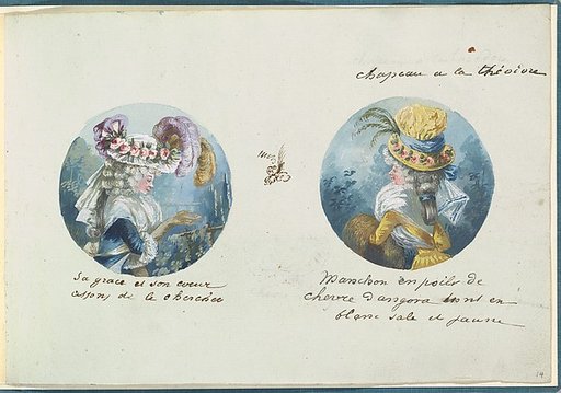 Two Costume Designs or Portrait Types