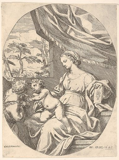 Seated Virgin and Child with Saint John the Baptist