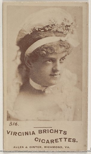 Card 316, from the Actors and Actresses series (N45, Type 5) for Virginia Brights Cigarettes