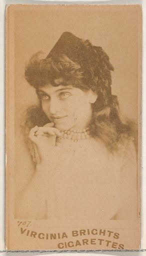 Card 707, from the Actors and Actresses series (N45, Type 5) for Virginia Brights Cigarettes