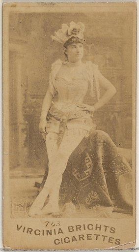 Card 743, from the Actors and Actresses series (N45, Type 5) for Virginia Brights Cigarettes