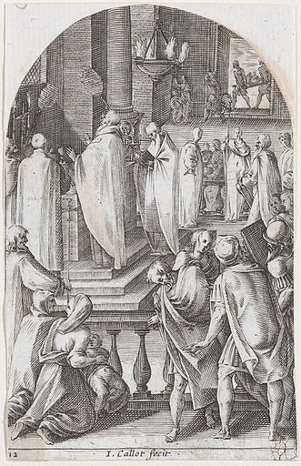 St. Basil Celebrating the Sacrifice of the Mass [The Celebration of the Holy Mysteries], plate 12 from "Les Tableaux de Rome, Les Eglises Jubilaires" (The Paintings of Rome, The Churches Jubilee)