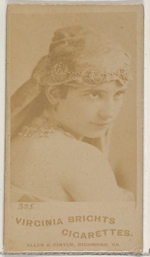 Card 325, from the Actors and Actresses series (N45, Type 5) for Virginia Brights Cigarettes