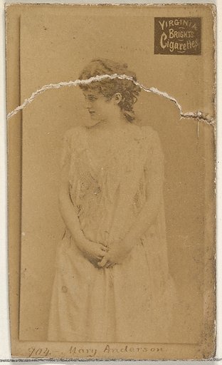 Card 904, Mary Anderson, from the Actors and Actresses series (N45, Type 2) for Virginia Brights Cigarettes