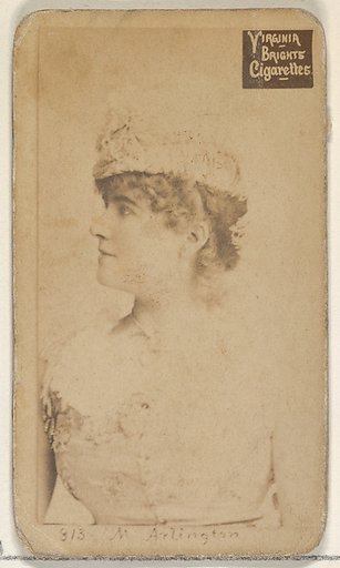 Card 813, Maggie Arlington, from the Actors and Actresses series (N45, Type 2) for Virginia Brights Cigarettes