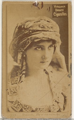 Card 915, Maude Branscombe, from the Actors and Actresses series (N45, Type 2) for Virginia Brights Cigarettes