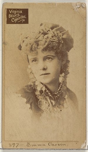 Card 897, Emma Carson, from the Actors and Actresses series (N45, Type 2) for Virginia Brights Cigarettes