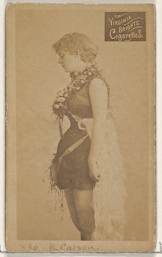 Card 830, Emma Carson, from the Actors and Actresses series (N45, Type 2) for Virginia Brights Cigarettes