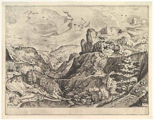 Alpine Landscape with a Deep Valley, from "The Large Landscapes"
