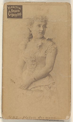 Card 832, Helen Jermine, from the Actors and Actresses series (N45, Type 2) for Virginia Brights Cigarettes