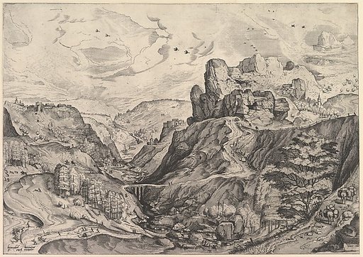 Alpine Landscape with a Deep Valley, from "The Large Landscapes"