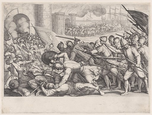Les Troupes Forcent la Porte d'une Ville (The Troops Force Their Way Through the Gate of a City), from "La Vie de Ferdinand Ier de Médicis série appelée aussi Les Batailles des Médicis" (The Life of Ferdinand I de'Medici also called The Medici Battles)