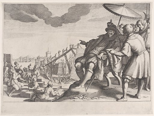 Le Grand Duc Fait Fortifier le Port de Livourne (The Grand Duke Fortifying the Port of Livourne), from La Vie de Ferdinand Ier de Médicis série appelée aussi Les Batailles des Médicis (The Life of Ferdinand I de'Medici also called The Medici Battles)