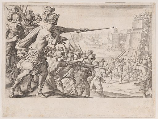 Prise de la Ville de Bone (Capture of the City of Bonne), from "La Vie de Ferdinand Ier de Médicis série appelée aussi Les Batailles des Médicis" (The Life of Ferdinand I de'Medici also called The Medici Battles)