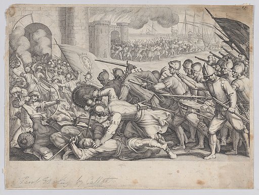 Les Troupes Forcent la Porte d'une Ville (The Troops Force Their Way Through the Gate of a City), from "La Vie de Ferdinand Ier de Médicis série appelée aussi Les Batailles des Médicis" (The Life of Ferdinand I de'Medici also called The Medici Battles)