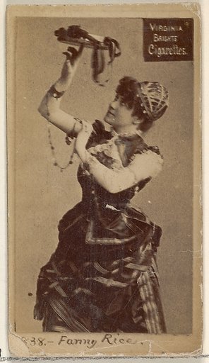Card 838, Fanny Rice, from the Actors and Actresses series (N45, Type 2) for Virginia Brights Cigarettes