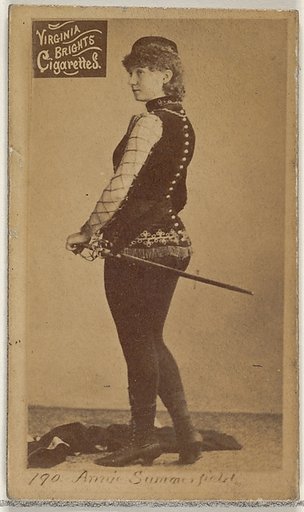 Card 190, Annie Summerfield, from the Actors and Actresses series (N45, Type 2) for Virginia Brights Cigarettes