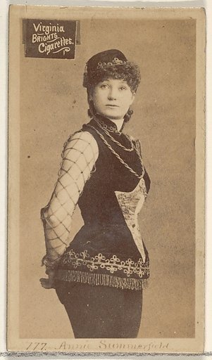 Card 777, Annie Summerfield, from the Actors and Actresses series (N45, Type 2) for Virginia Brights Cigarettes