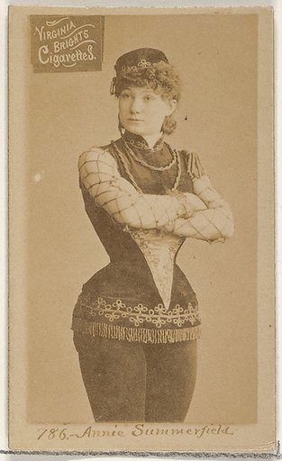 Card 786, Annie Summerfield, from the Actors and Actresses series (N45, Type 2) for Virginia Brights Cigarettes