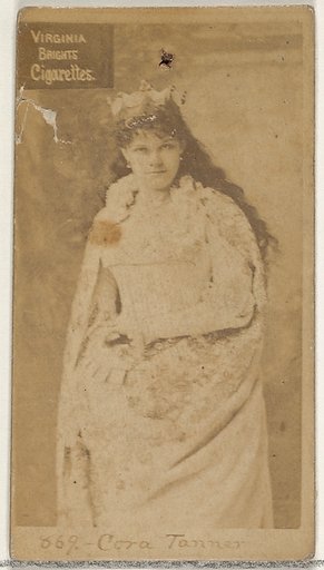 Card 869, Cora Tanner, from the Actors and Actresses series (N45, Type 2) for Virginia Brights Cigarettes