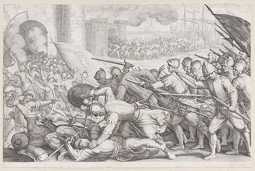 Les Troupes Forcent la Porte d'une Ville (The Troops Force Their Way Through the Gate of a City), from "La Vie de Ferdinand Ier de Médicis série appelée aussi Les Batailles des Médicis" (The Life of Ferdinand I de'Medici also called The Medici Battles)
