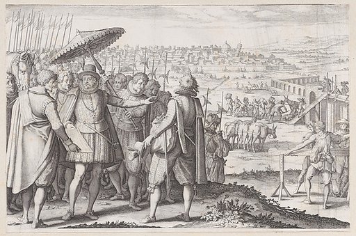 Restauration de L'Aqueduc de Pise (Restoring the Aqueduct in Pisa), from "La Vie de Ferdinand Ier de Médicis série appelée aussi Les Batailles des Médicis" (The Life of Ferdinand I de'Medici also called The Medici Battles)