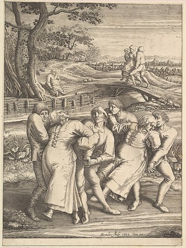 Epileptics Walking to the Left from Pilgrimage of the Epileptics to the Church at Molenbeeck