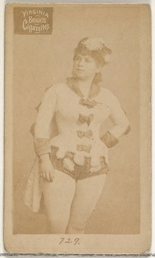 Card 729, from the Actors and Actresses series (N45, Type 2) for Virginia Brights Cigarettes