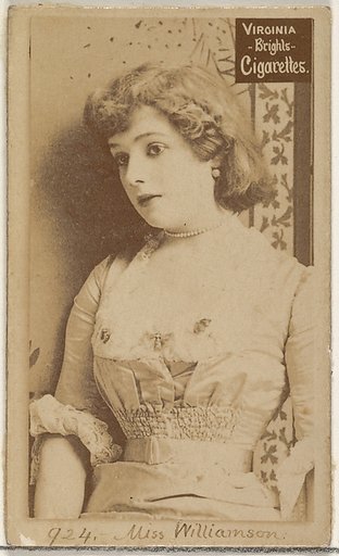 Card 924, Miss Williamson, from the Actors and Actresses series (N45, Type 2) for Virginia Brights Cigarettes