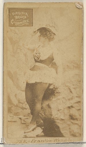 Card 758, Frankie Kemble, from the Actors and Actresses series (N45, Type 2) for Virginia Brights Cigarettes